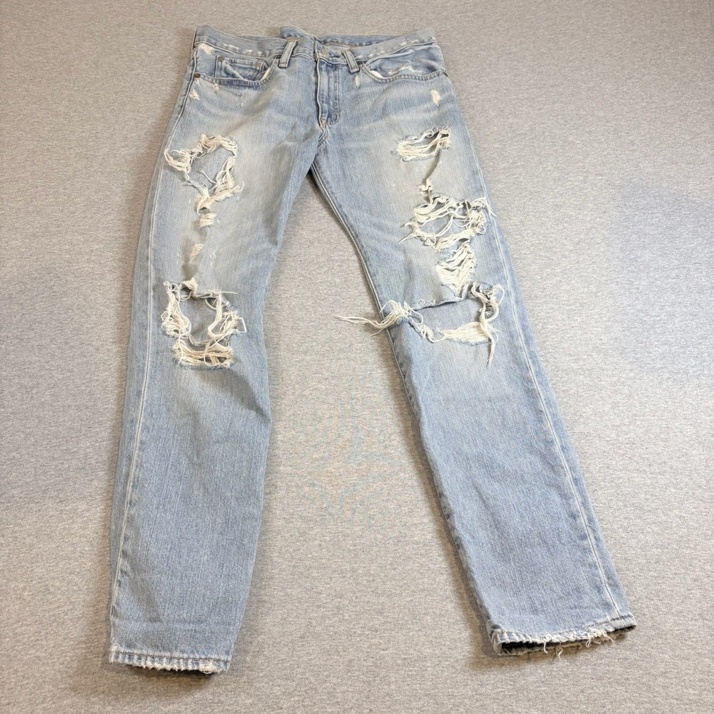 Denim & Supply Ralph Lauren Jeans Womens 26 Blue Distressed Boyfriend Denim